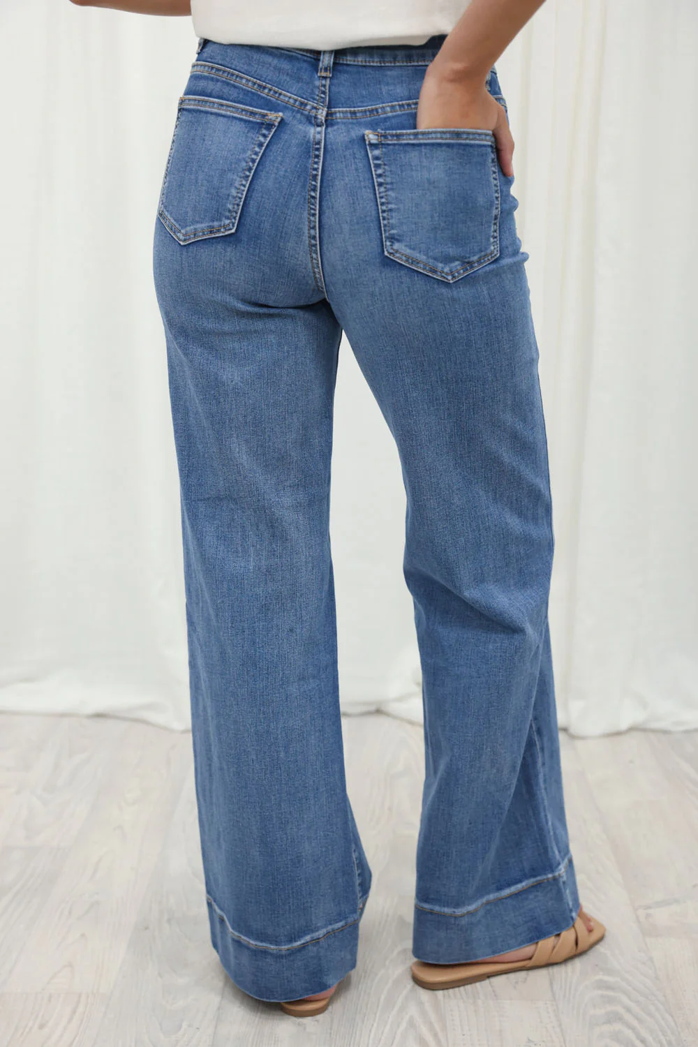 Whitley High Rise Wide Leg Jeans - Denim - Image 28
