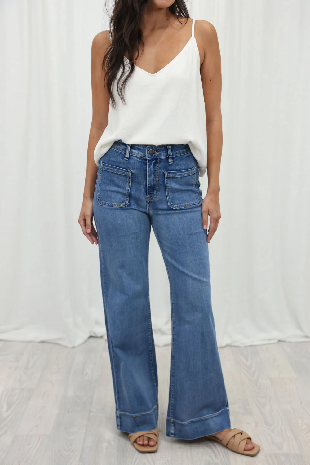 Whitley High Rise Wide Leg Jeans - Denim - Image 36