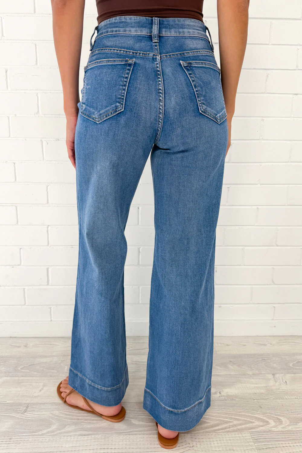Whitley High Rise Wide Leg Jeans - Denim - Image 9