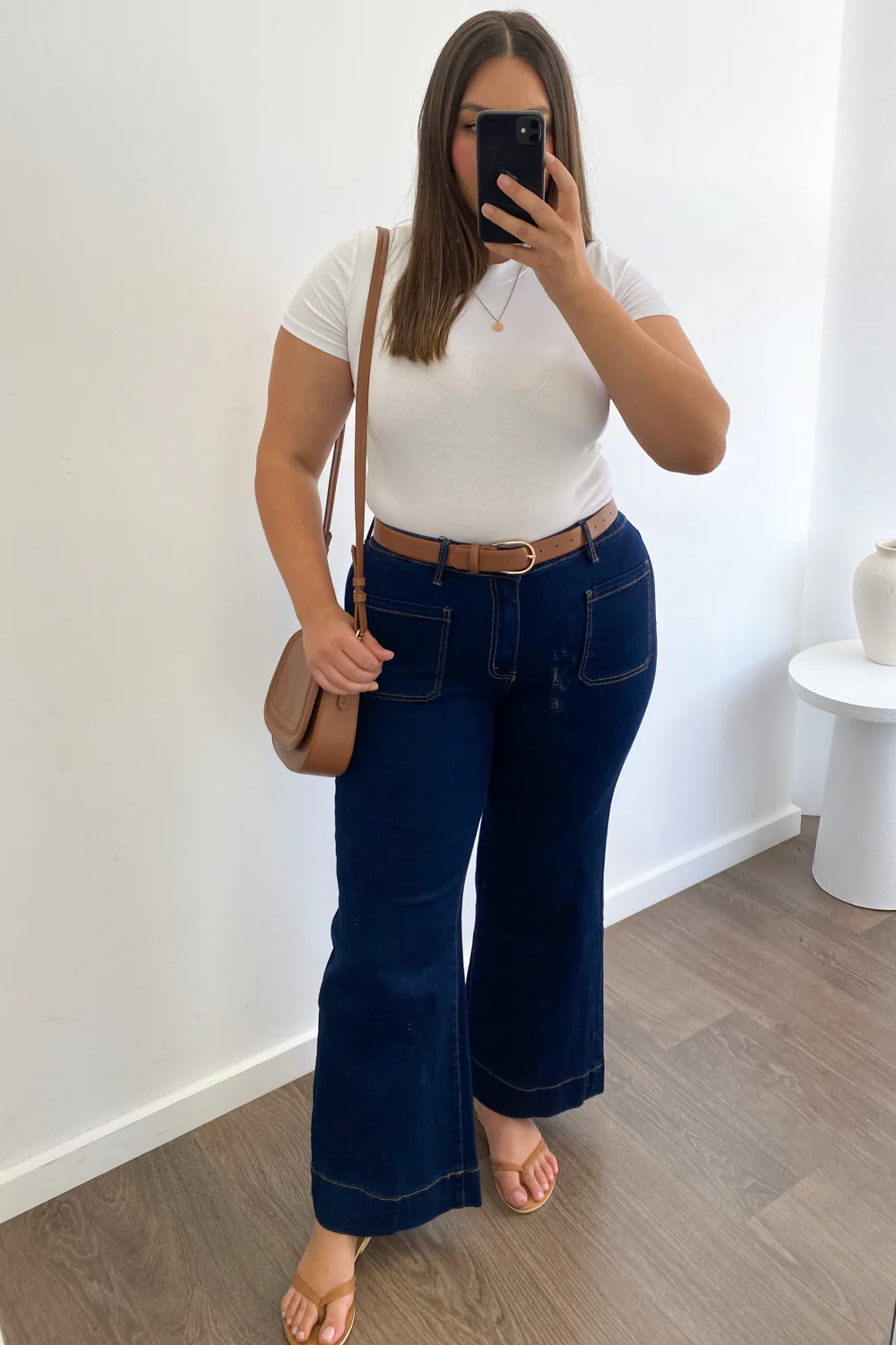 Whitley High Rise Wide Leg Jeans - Indigo - Image 17