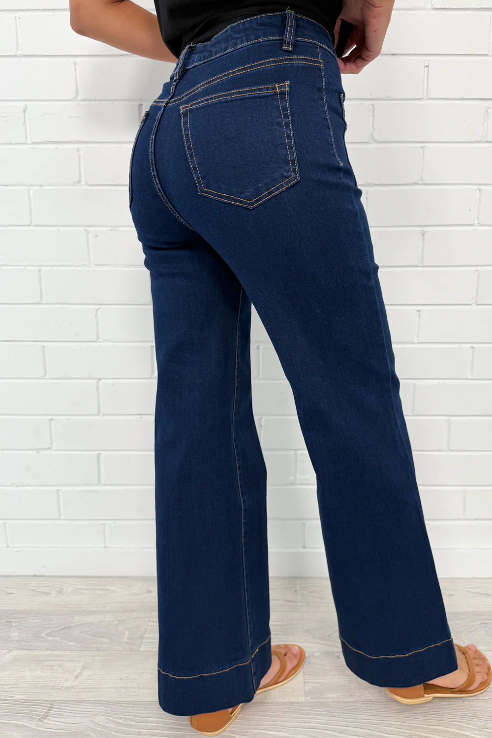Whitley High Rise Wide Leg Jeans - Indigo - Image 18