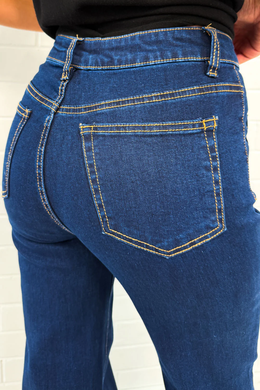 Whitley High Rise Wide Leg Jeans - Indigo - Image 3