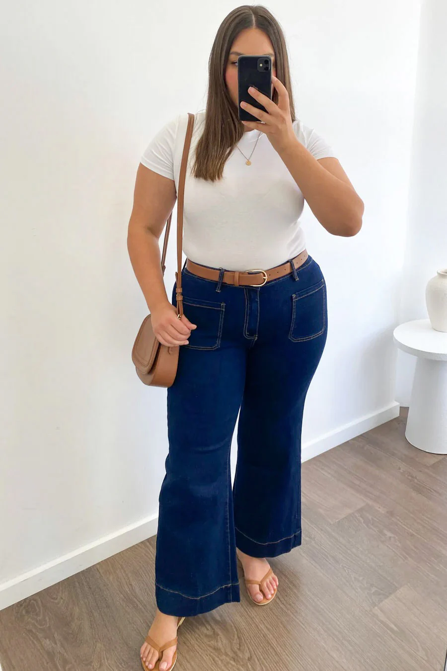 Whitley High Rise Wide Leg Jeans - Indigo - Image 5