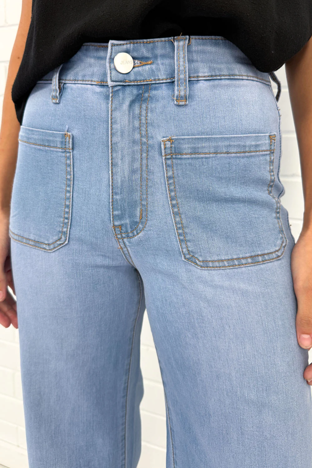 Whitley High Rise Wide Leg Jeans - Light Denim - Image 10