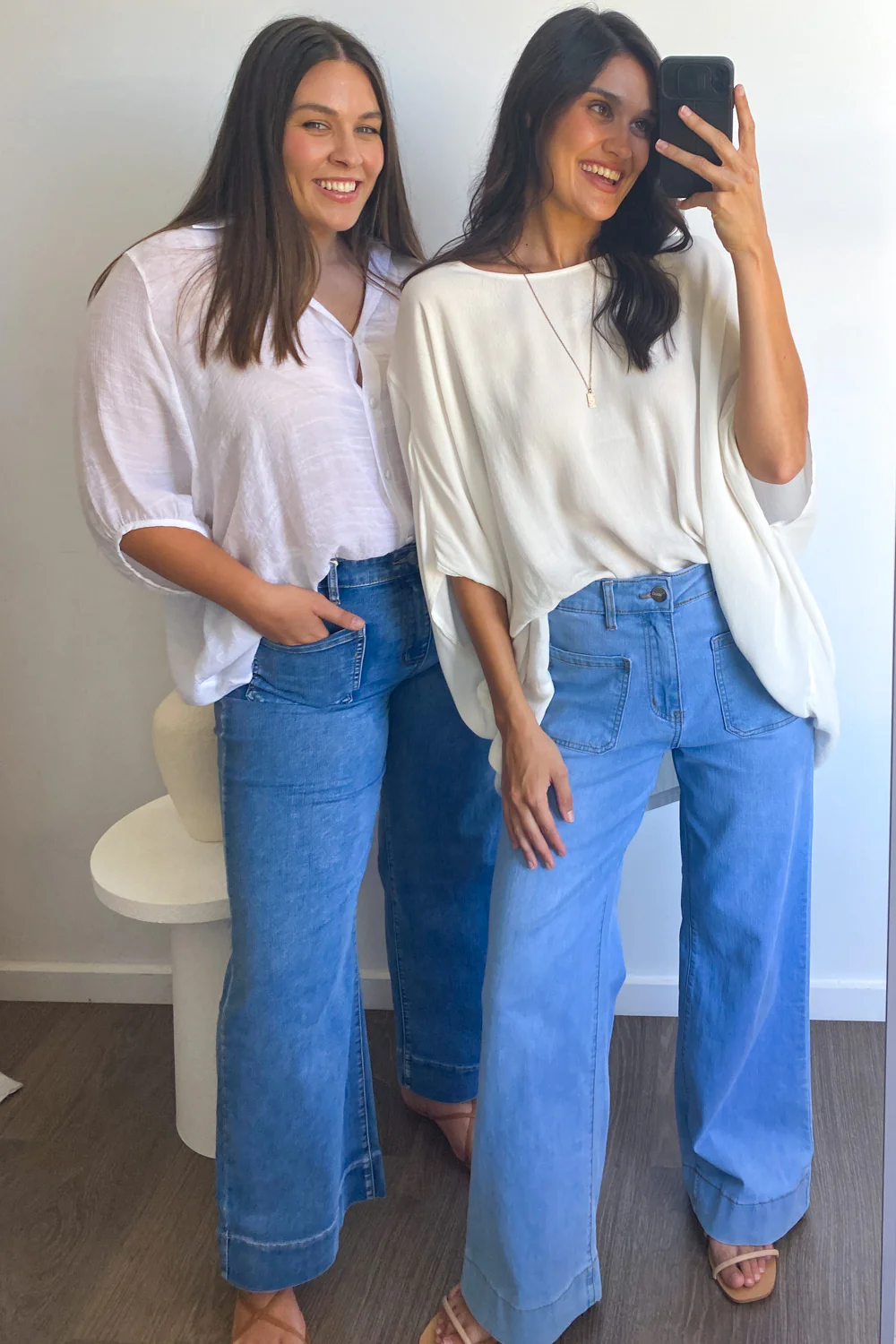 Whitley High Rise Wide Leg Jeans - Light Denim - Image 23