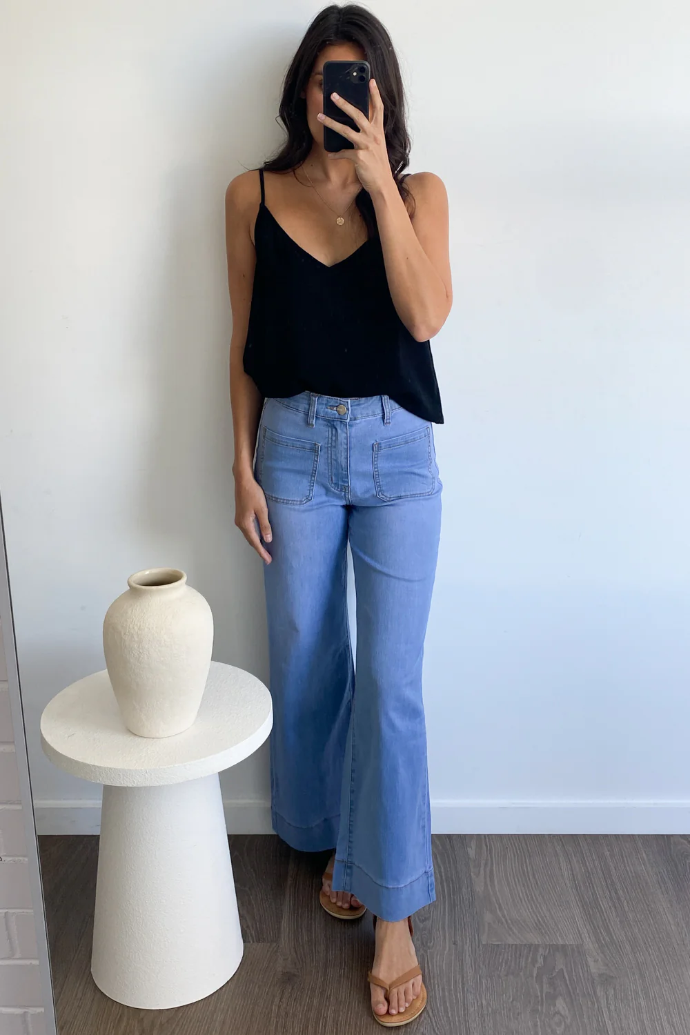 Whitley High Rise Wide Leg Jeans - Light Denim - Image 6