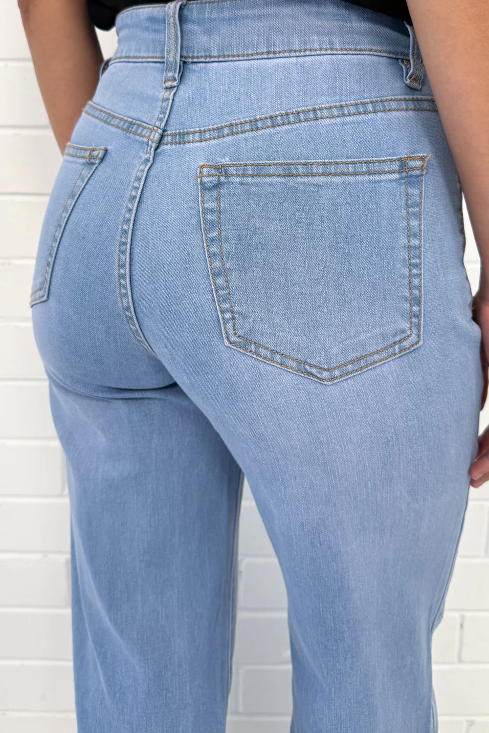 Whitley High Rise Wide Leg Jeans - Light Denim - Image 9