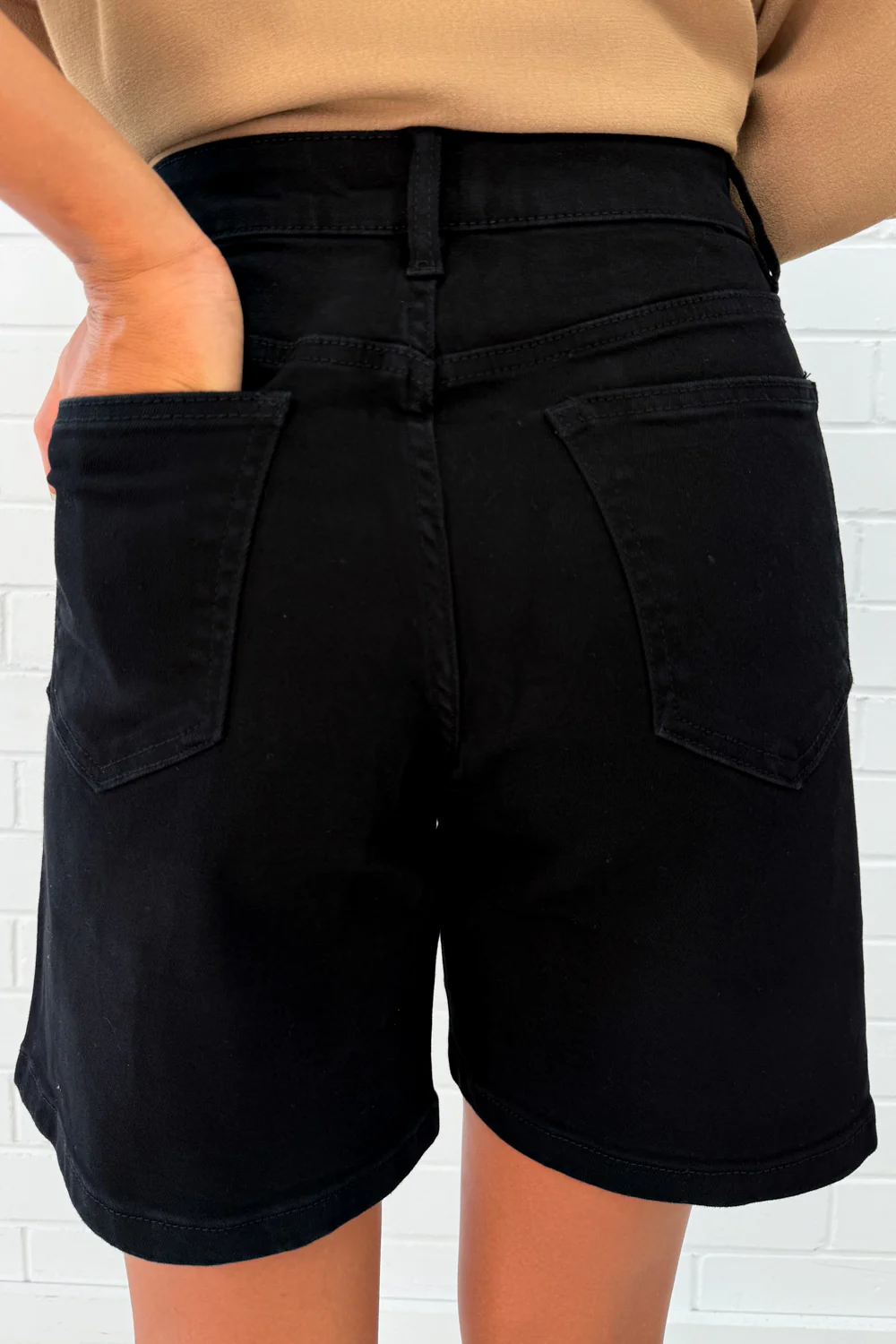 Whitley Shorts - Black Denim - Image 7