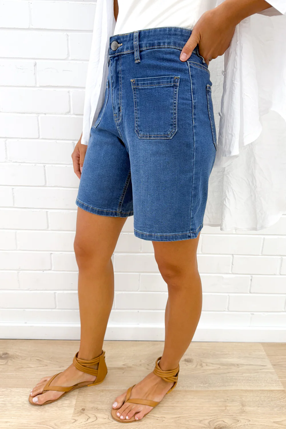 Whitley Shorts - Denim - Image 3