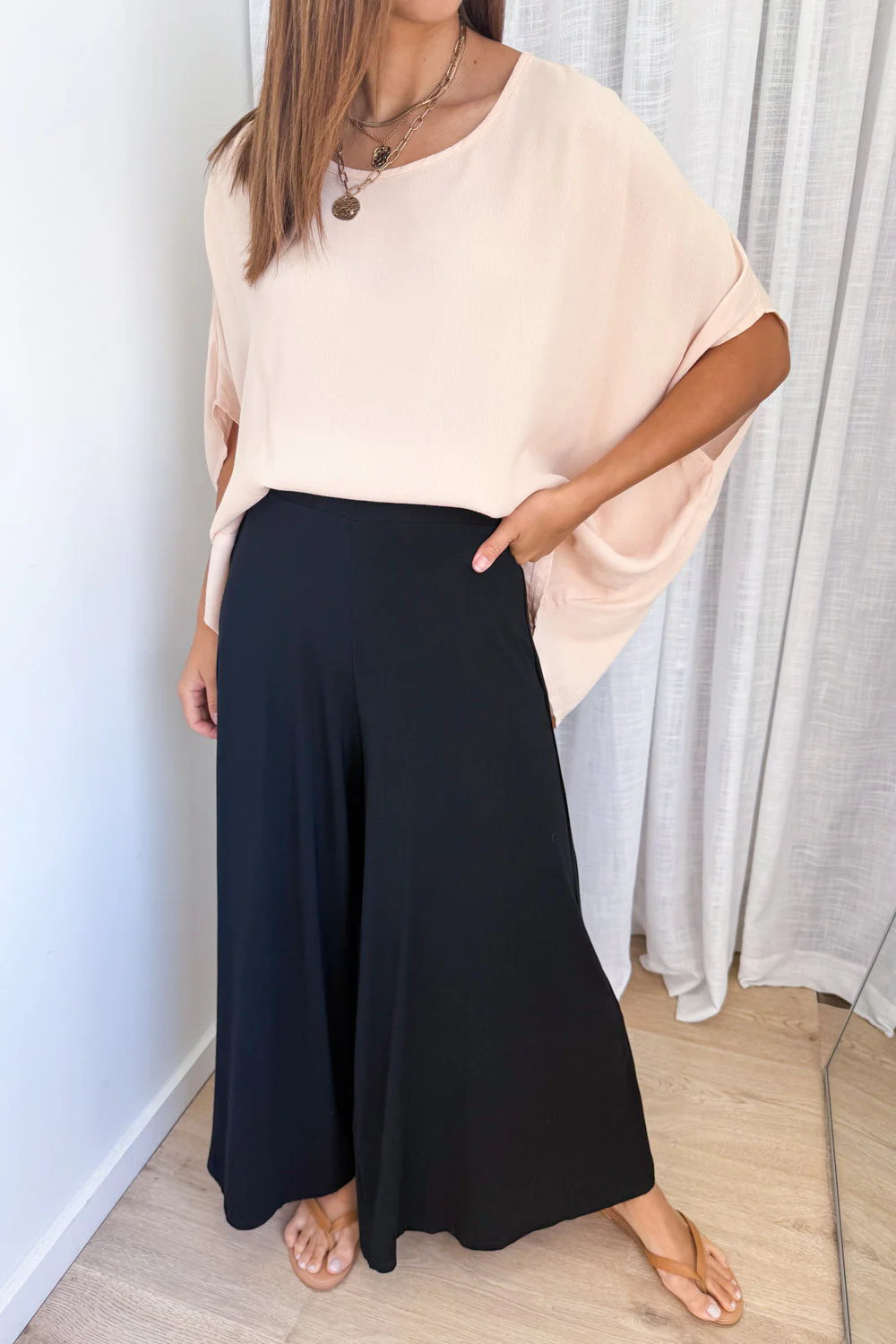Wide Leg Bella Pants - Black - Image 2