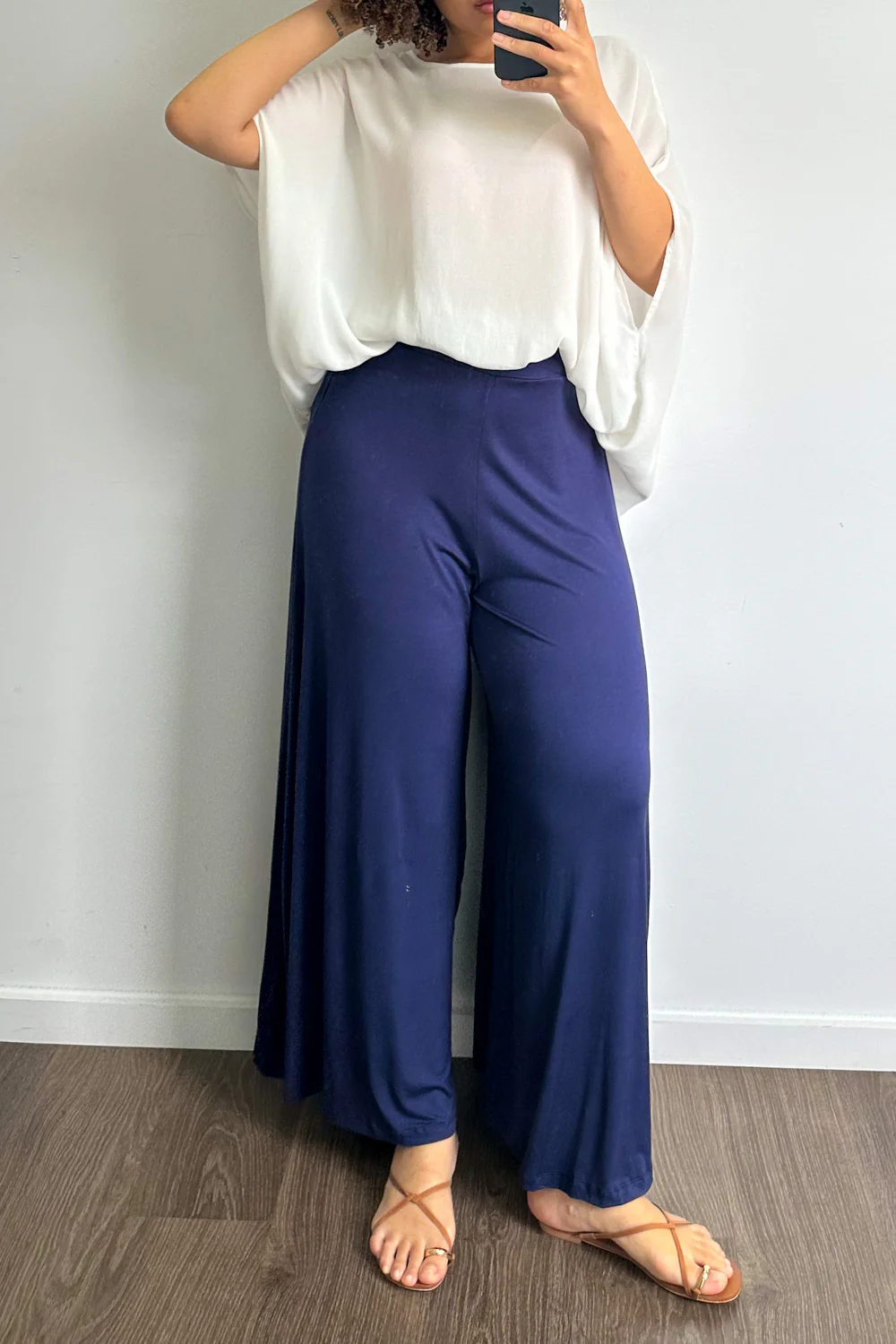 Wide Leg Bella Pants - Navy - Image 12