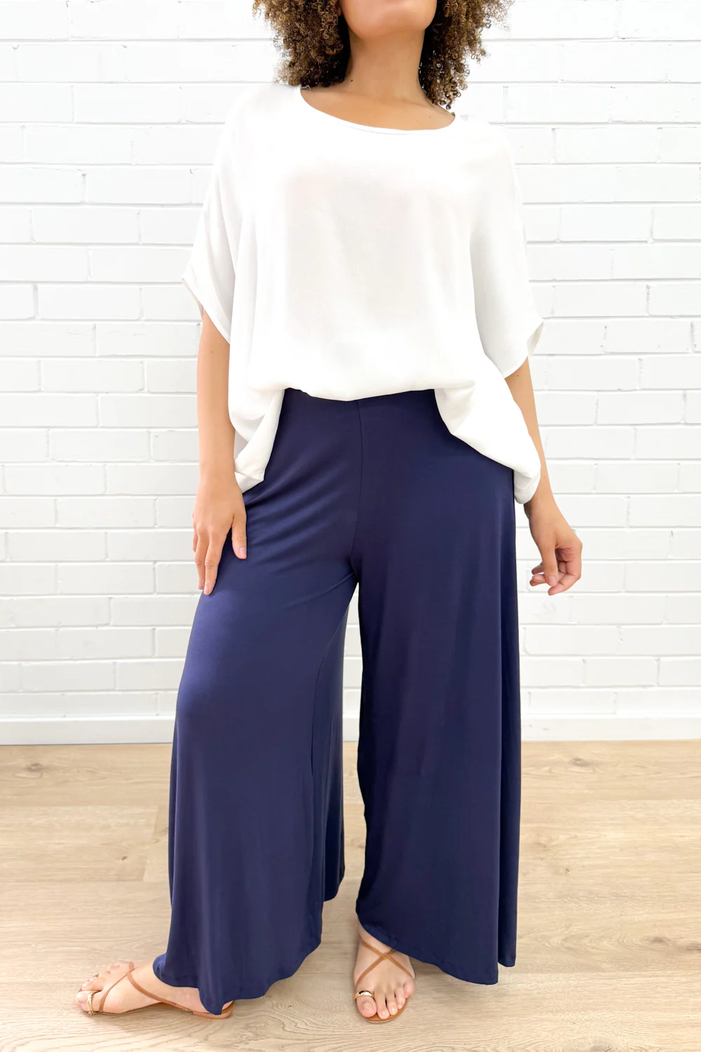 Wide Leg Bella Pants - Navy - Image 8