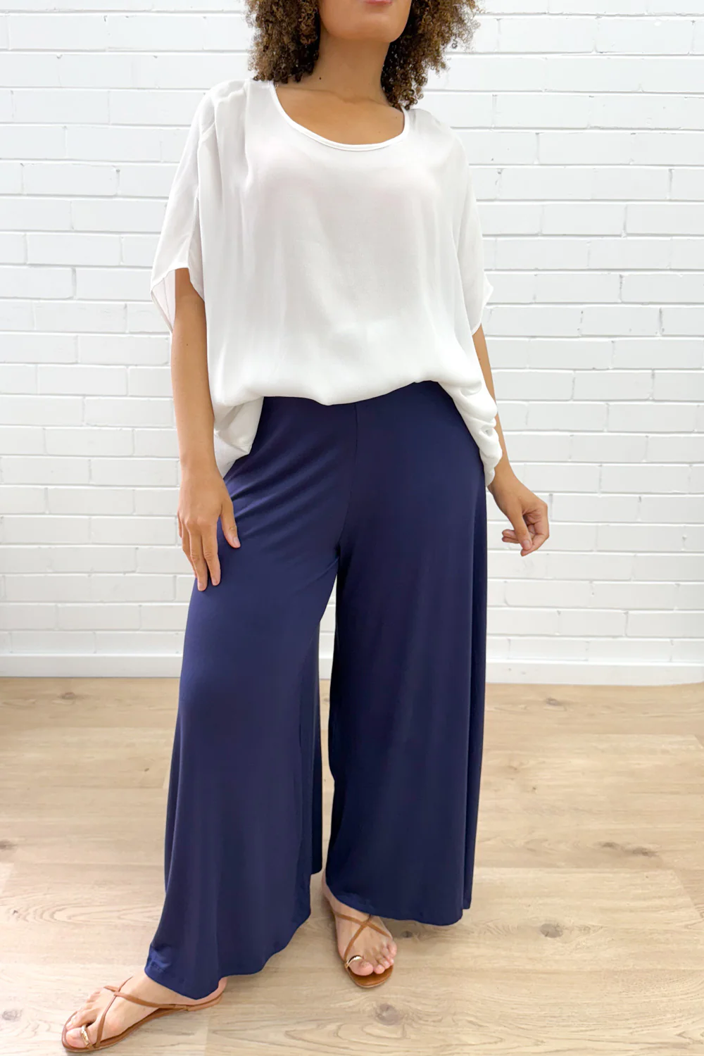 Wide Leg Bella Pants - Navy - Image 9