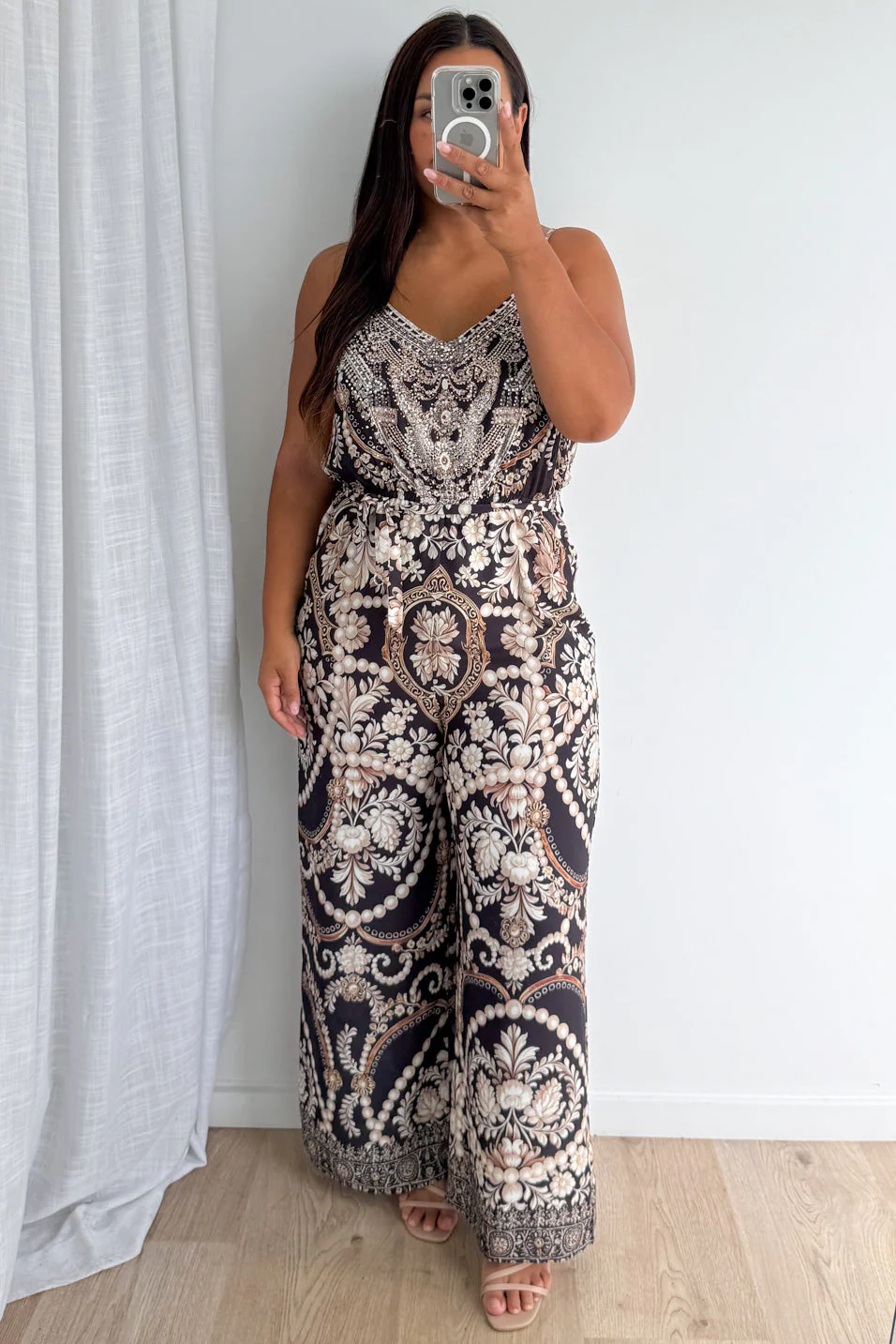 Willow Jumpsuit - Black Vintage Pearl - Image 12