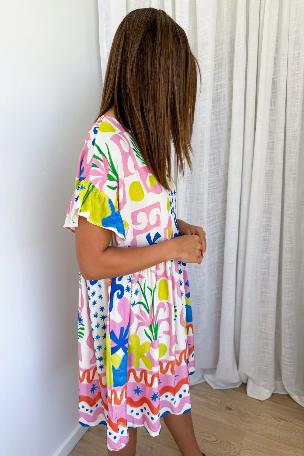 Wrenley Dress - Pink Blue Print - Image 6