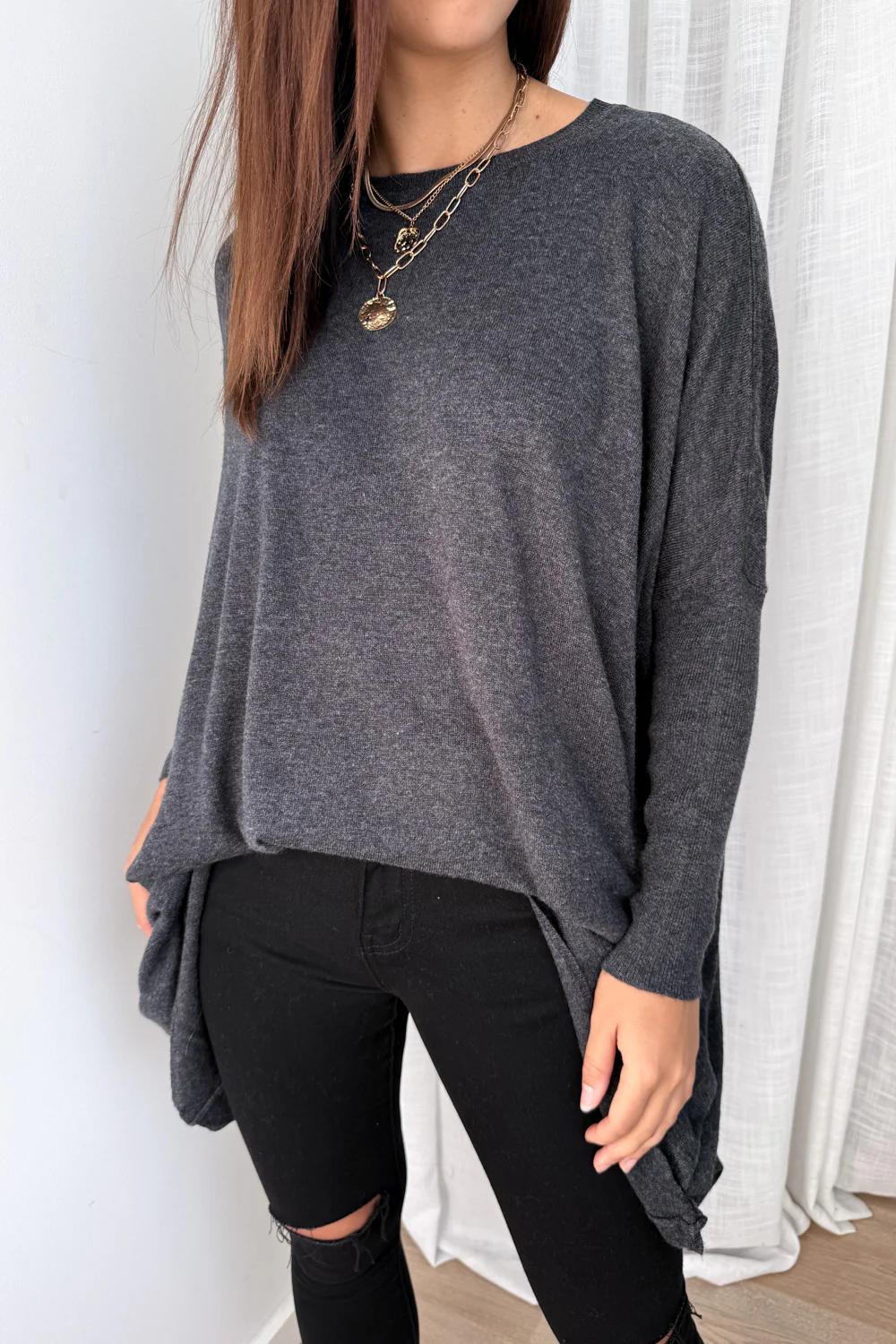 Wrenley Knit - Charcoal - Image 3