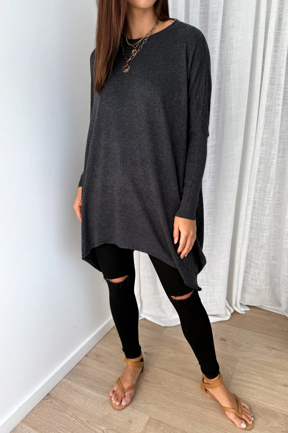 Wrenley Knit - Charcoal - Image 4
