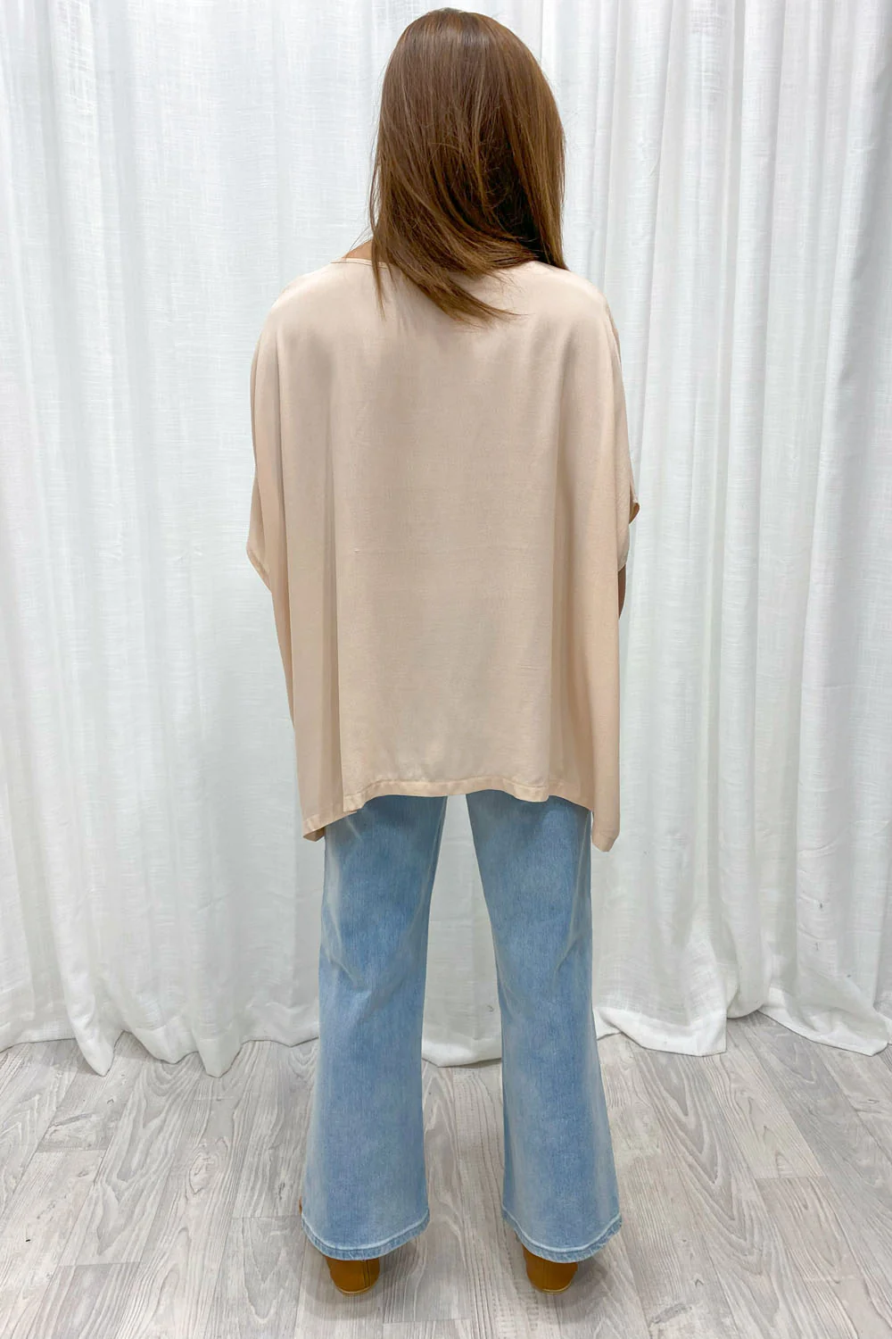 Zara Basic Drape Top - Sandstone - Image 6