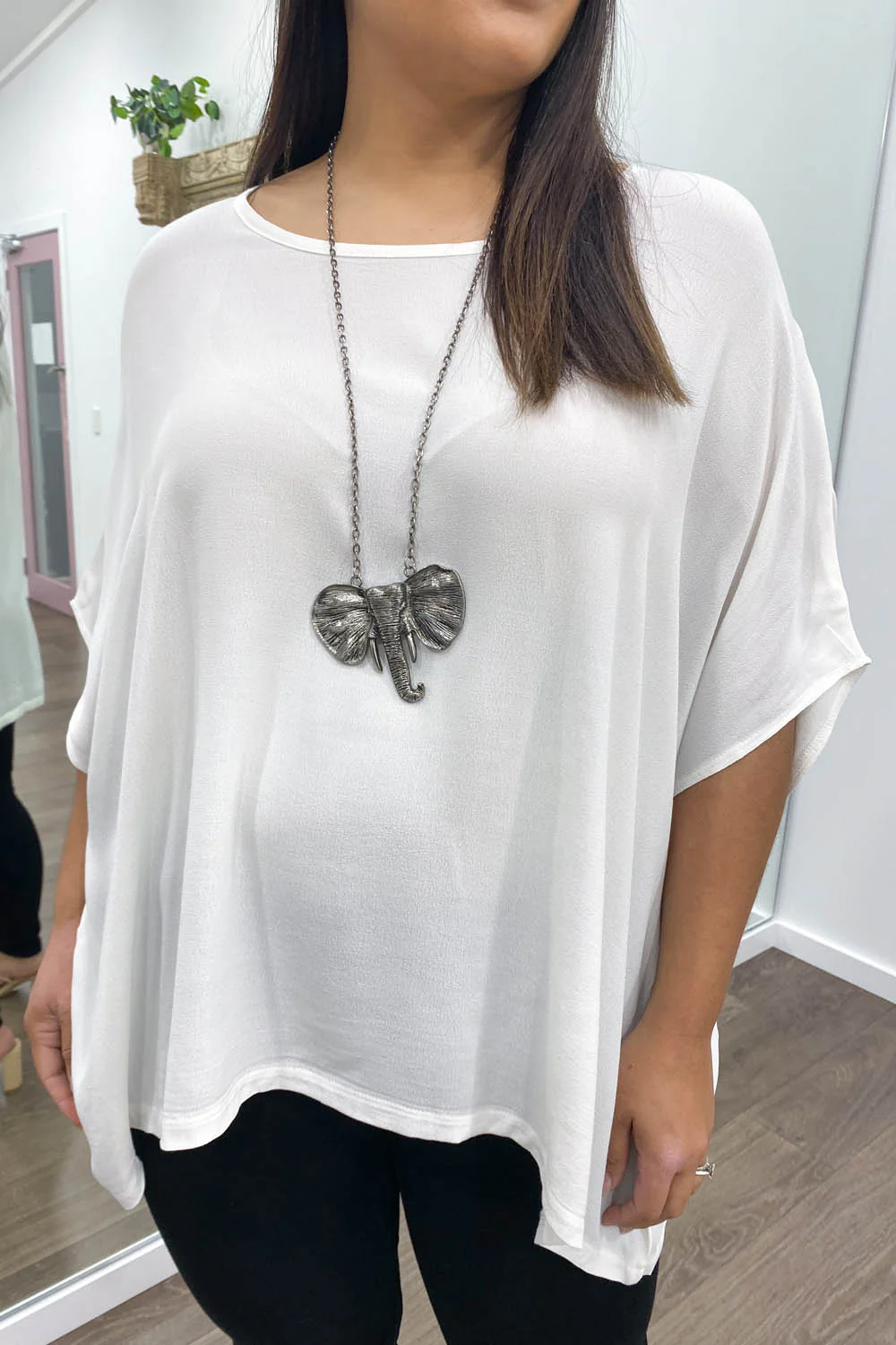 Zara Basic Drape Top - White - Image 12
