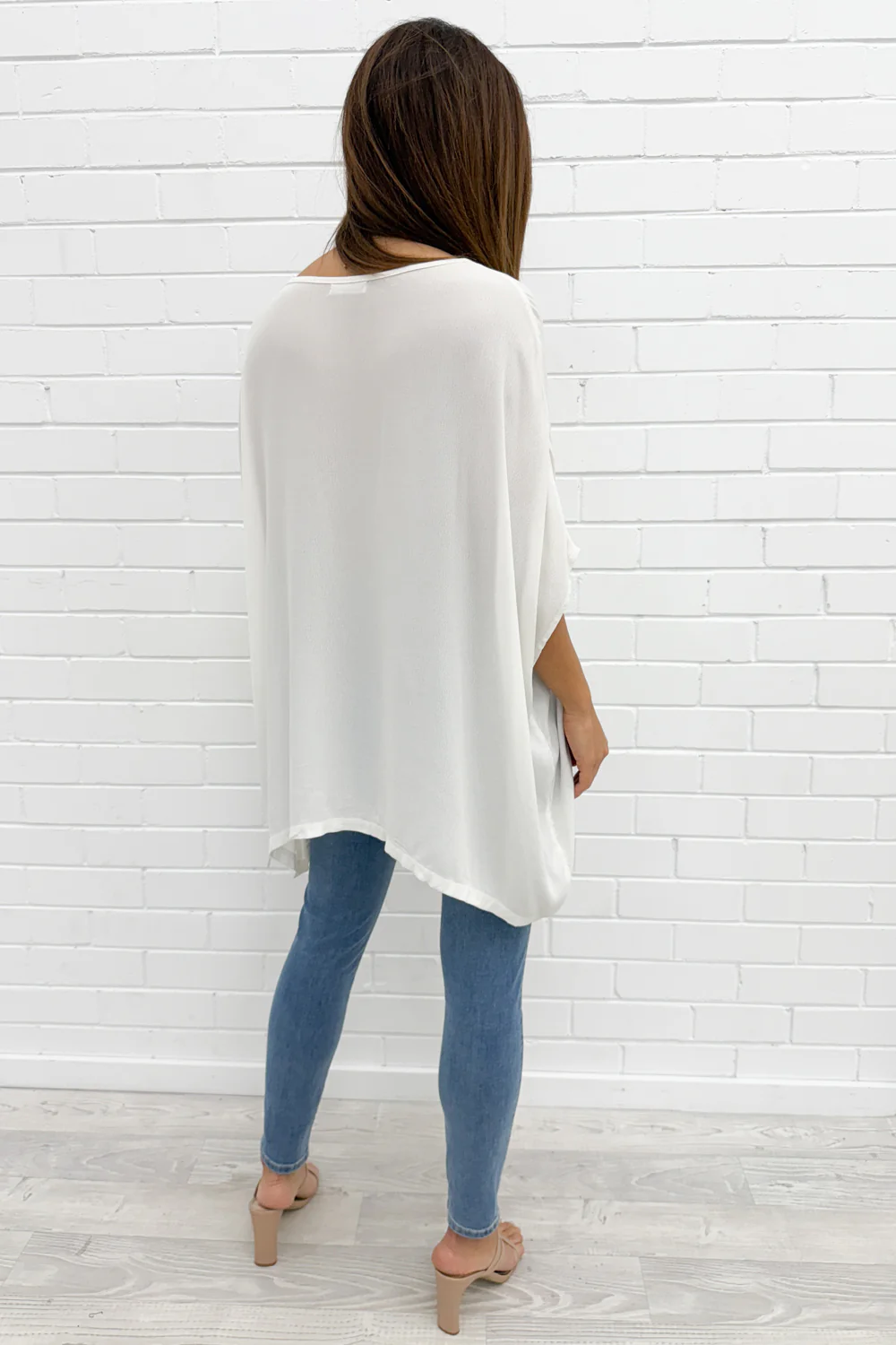 Zara Basic Drape Top - White - Image 4