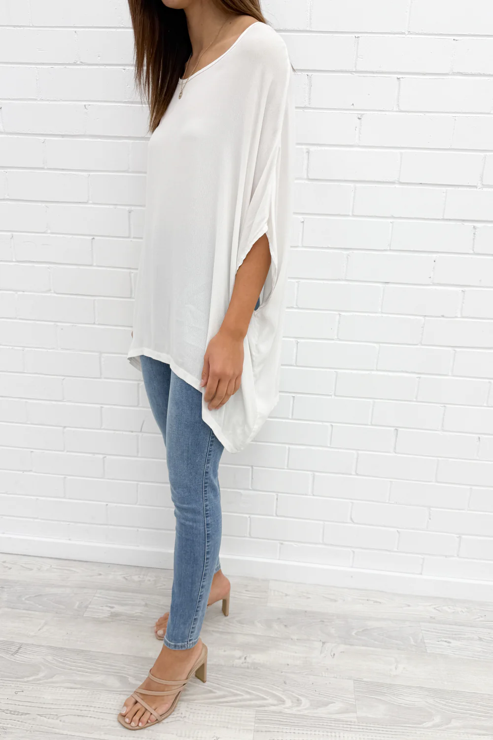 Zara Basic Drape Top - White - Image 6