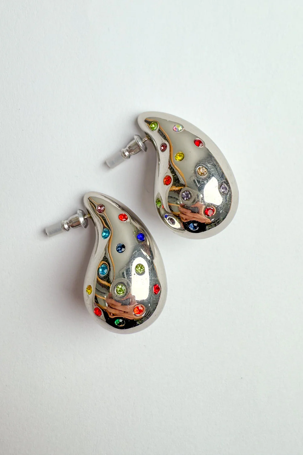 Zara Embellished Teardrop Earring - Image 2