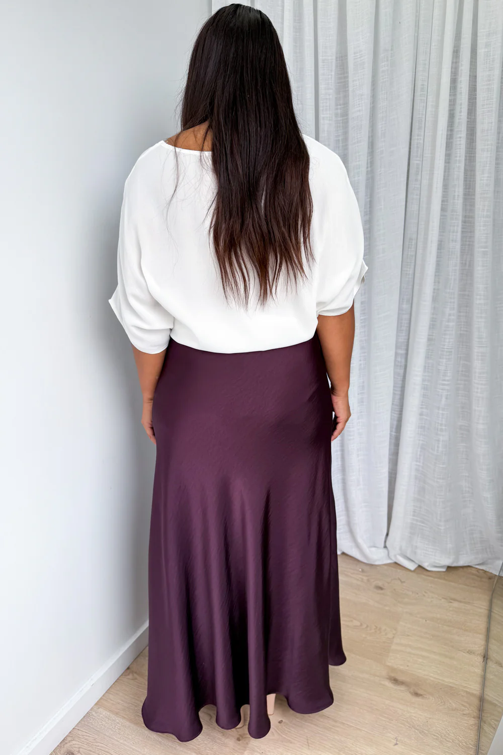 Zara Maxi Skirt - Plum - Image 10
