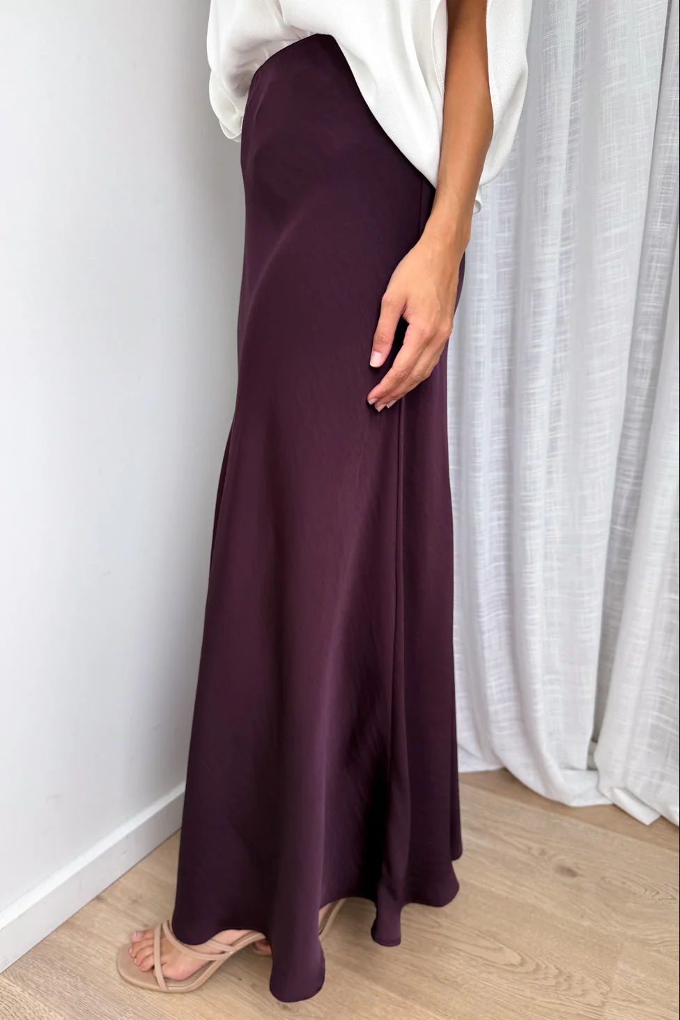 Zara Maxi Skirt - Plum - Image 4