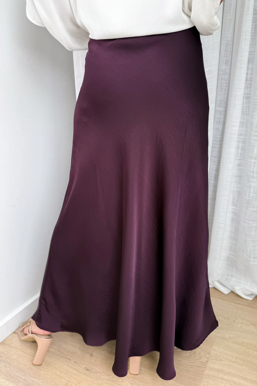Zara Maxi Skirt - Plum - Image 5