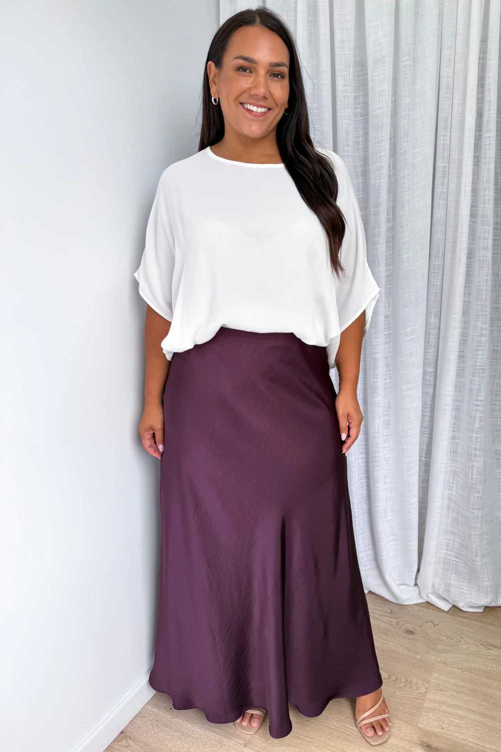 Zara Maxi Skirt - Plum - Image 8
