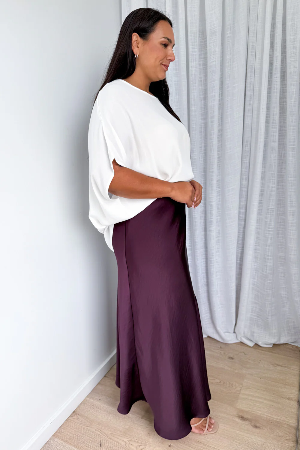 Zara Maxi Skirt - Plum - Image 9