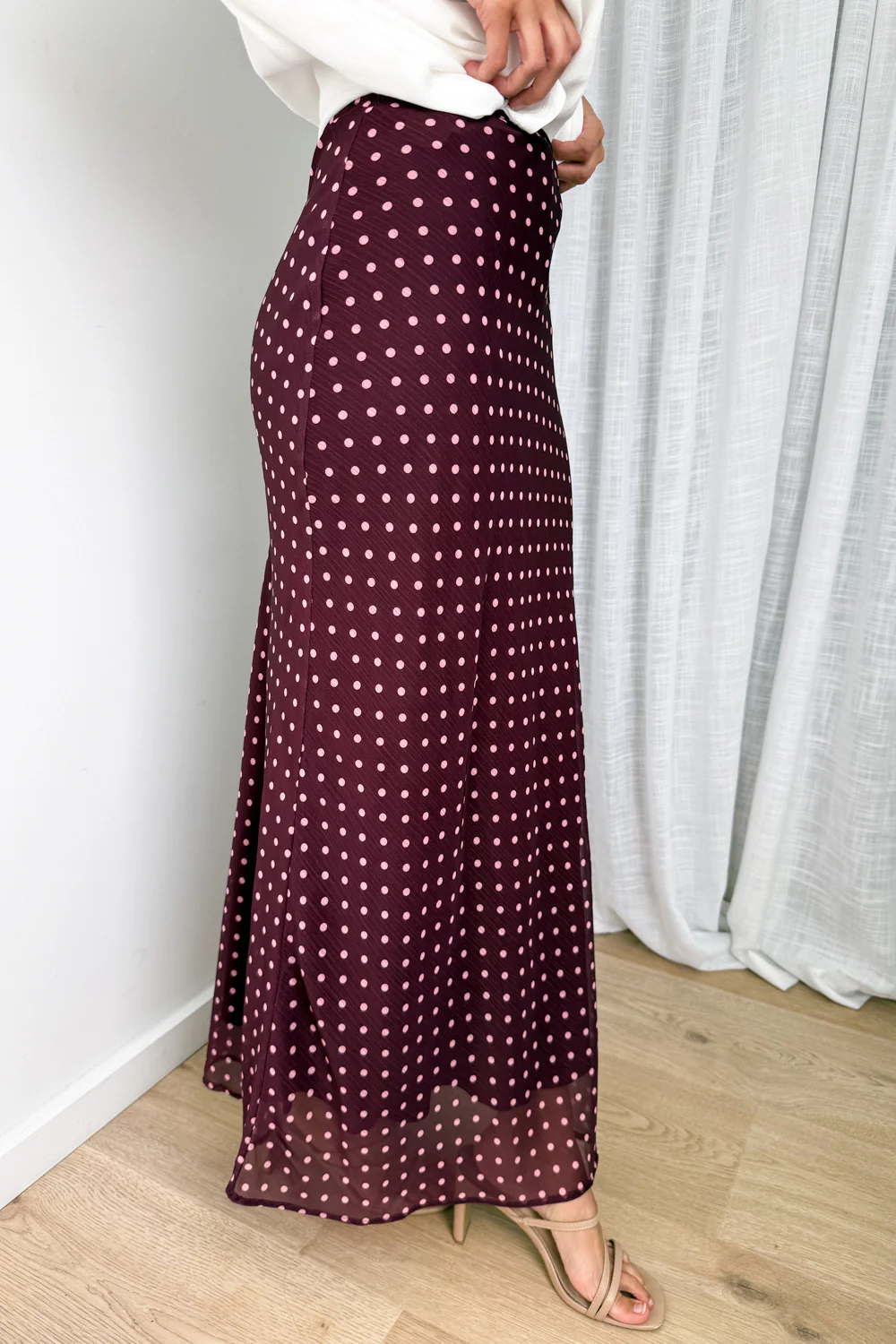 Zoella Skirt - Pink Polka Dot - Image 4