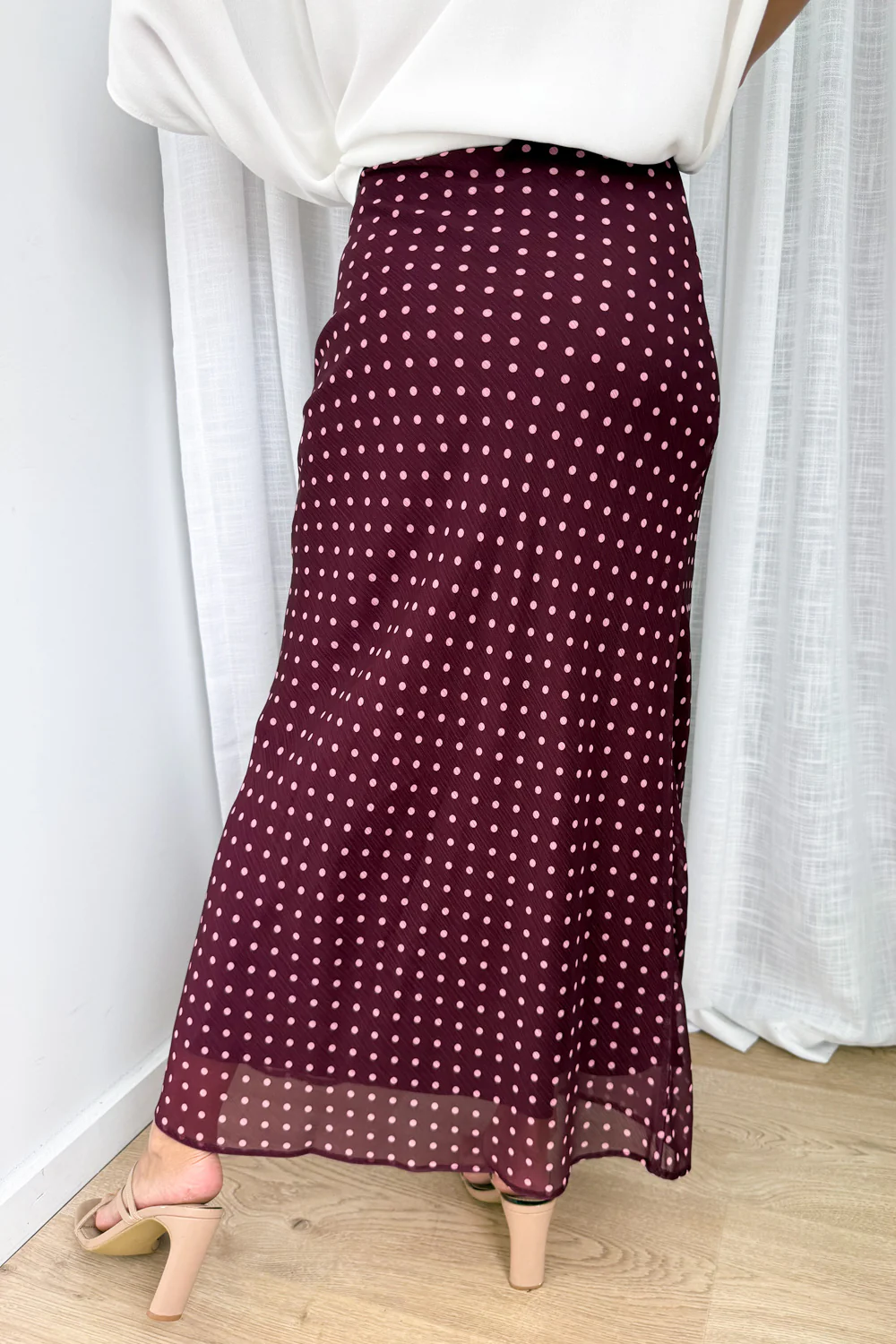Zoella Skirt - Pink Polka Dot - Image 6