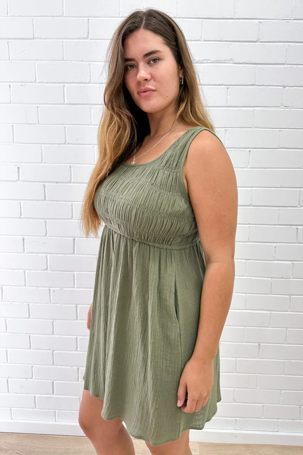 Zola Dress - Khaki - Image 11