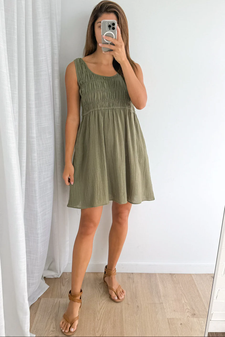 Zola Dress - Khaki - Image 7