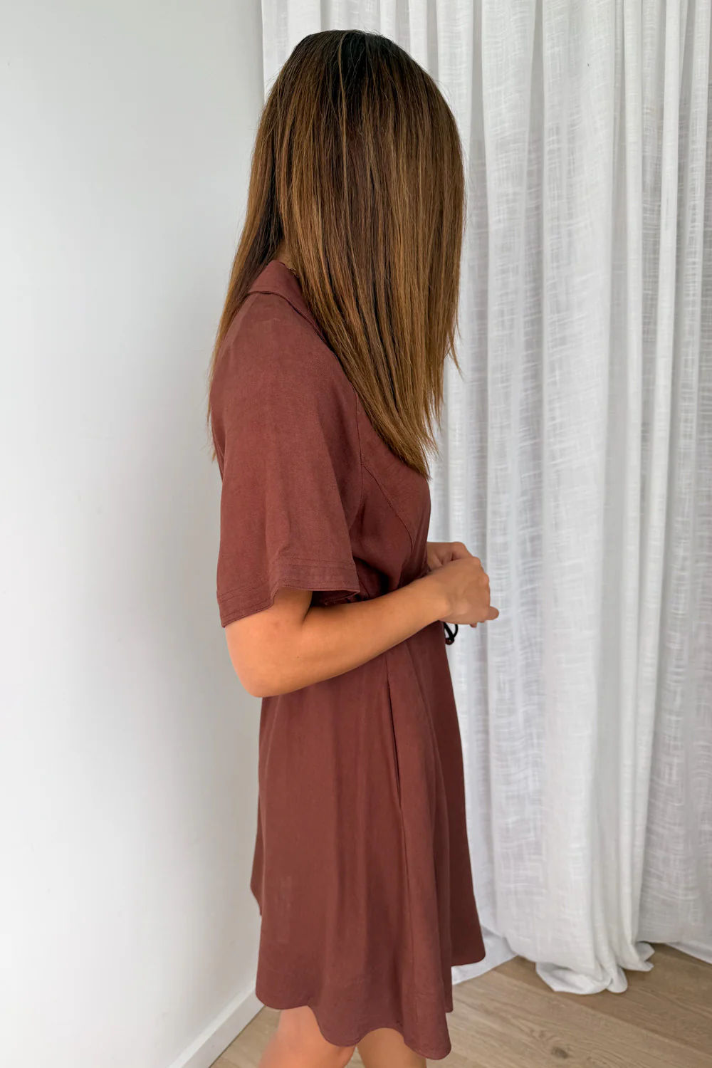 Zolita Shirt Dress - Chocolate - Image 5