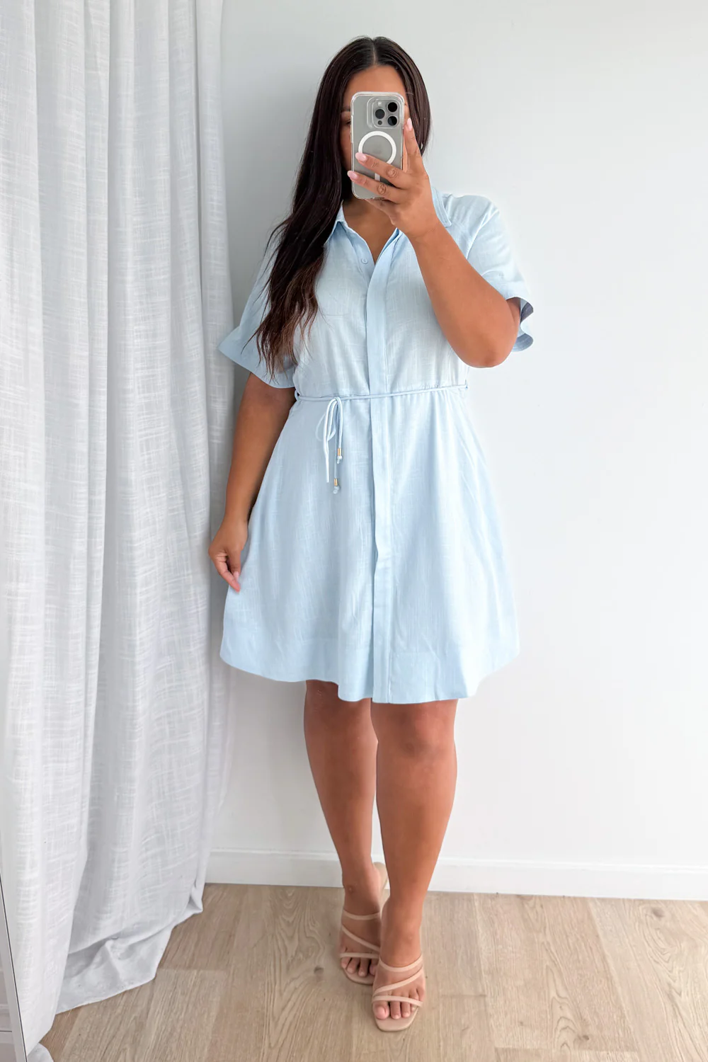 Zolita Shirt Dress - Sky Blue - Image 13